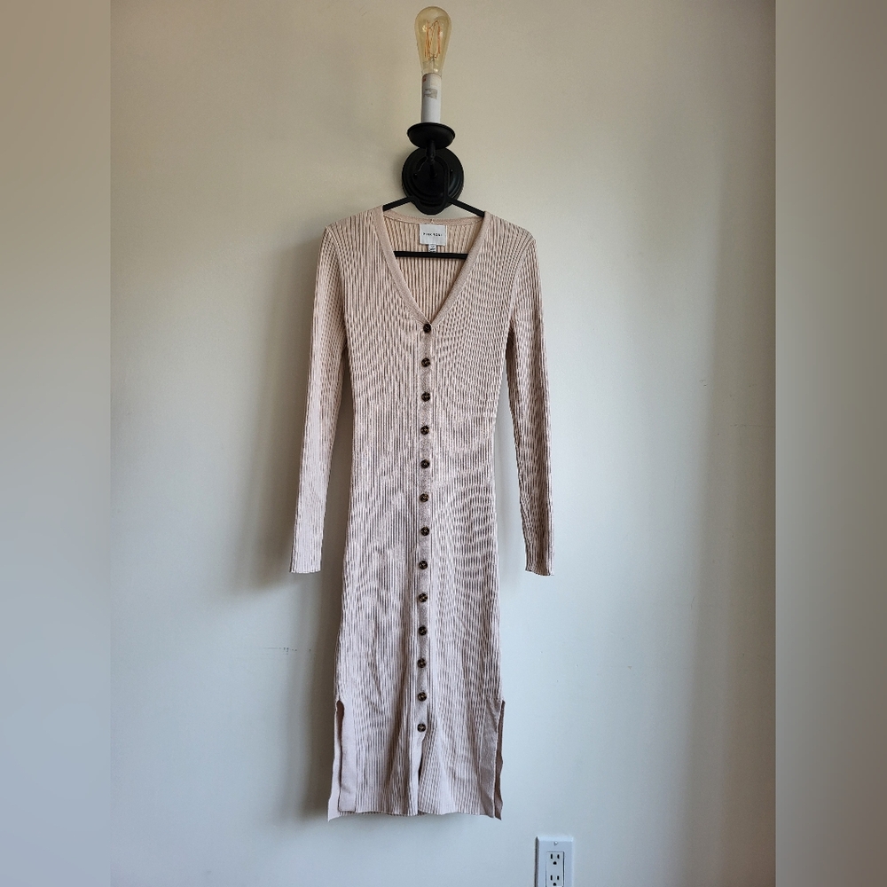 Pink Rose Taupe Long Sleeve Dress